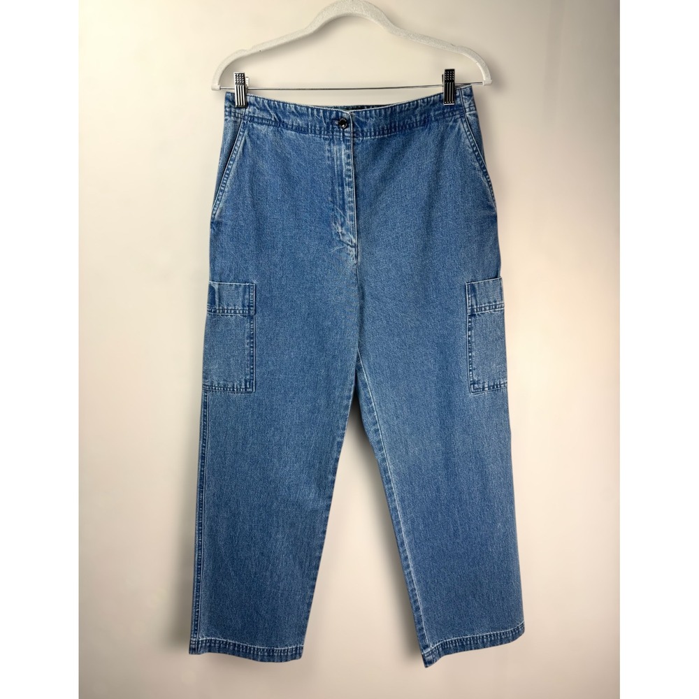 Vintage Y2K Lauren Jeans Co Ralph Lauren 10‎ Petite Denim Cargo Pants NWT Women